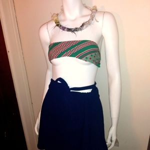 Demi Wrap Crepe Skirt Navy Blue Xs/s